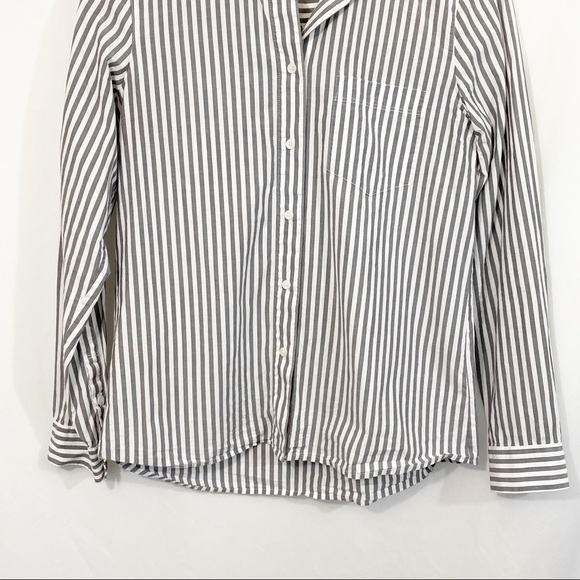 Madewell Striped Button Down Cotton Top - Picture 4 of 9